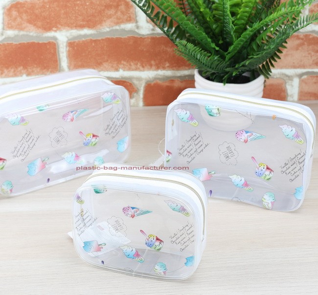 Clear PVC Toiletry Carry Bag PVC Cosmetic Bag Clear Wash Bag Organizer Pouch