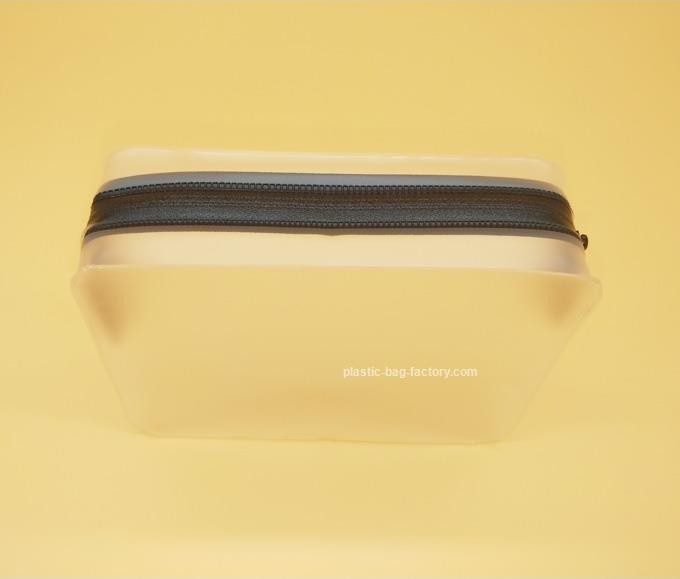 TPU waterproof cosmetic organizer bag with WaterTight Nylon Zipper
