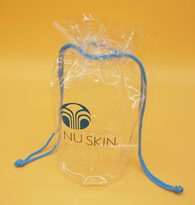 Soft Clear PVC drawstring Organizer Bag for Cosmetics, Personal belongings