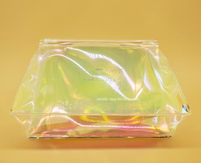 Hologram Laser PVC Cosmetic Bag Rainbow Laser PVC Cosmetic Zipper Pouch