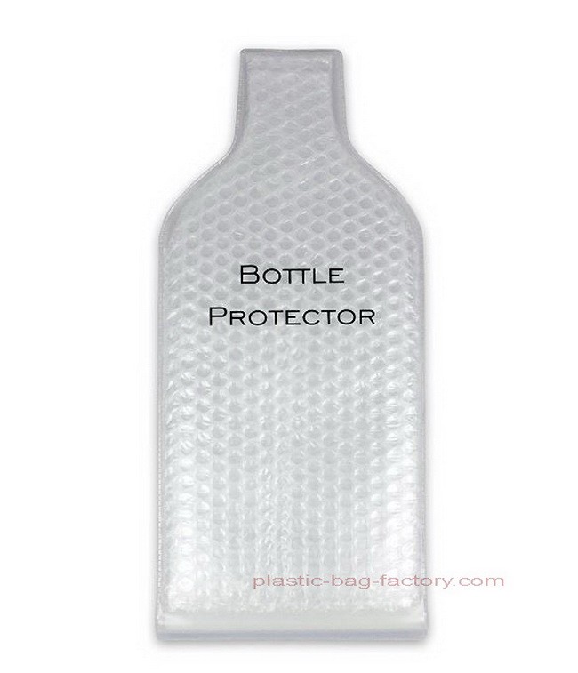 Leak-Proof Wine Bubble Bag Carrier Reusable Wine Bottle Protector With Interior Air Bubble Cushion