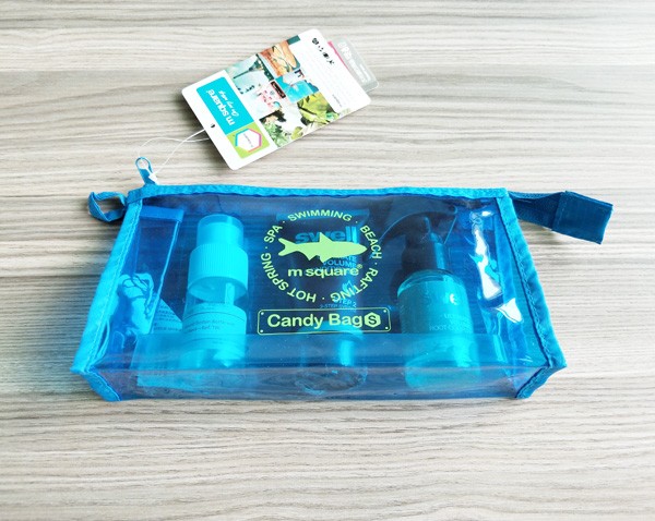 Bright Blue Vinyl PVC Waterproof Zipper Pouch PVC Cosmetic Zipper Bag