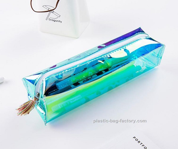 Fashion Waterproof Hologram Color Cosmetic Bag Holographic PVC Cosmetic Organizer Bag