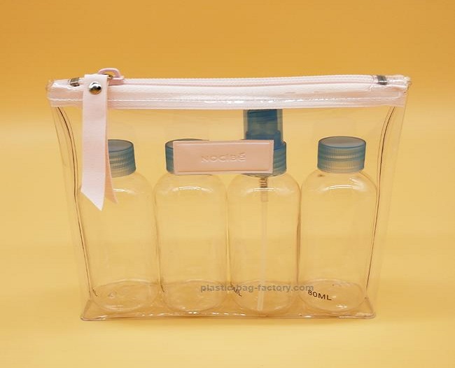 Transparent Toiletry Bag Waterproof Toiletry Travel Bag Clear PVC Zippered Cosmetic Bag Cosmetic Makeup Bag Clear Wash Bag Toiletry Organizer Make Up Bag for Travel Bathroom